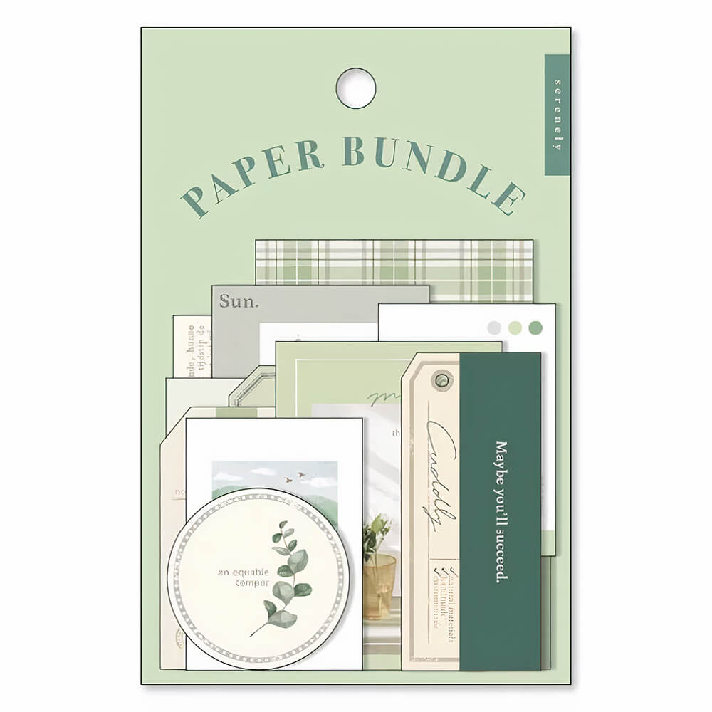 samolepky mind wave kolekce paper bundle - green (1)